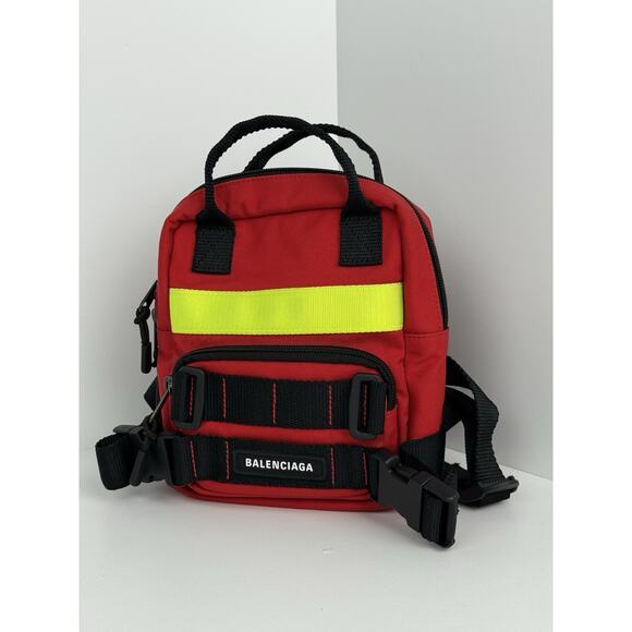 Balenciaga Fireman Backpack with Neon Yellow Reflective Stripe - Picture 1 of 16